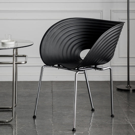 Industrial Style Plastic Dining Armless Chair Open Back Dining Side Chair for Home Use Clearhalo ' kitchen&dining_furn' 'Dining Chairs' 'Dining Tables & Seating' 'dining_chair' 'furn' 'furn_dining_chair' 'Furniture' 'furniture_dining_chair' 'Kitchen & Dining Furniture' 'kitchen' 3837616