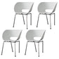 Industrial Style Plastic Dining Armless Chair Open Back Dining Side Chair for Home Use White 4 Piece Set Clearhalo ' kitchen&dining_furn' 'Dining Chairs' 'Dining Tables & Seating' 'dining_chair' 'furn' 'furn_dining_chair' 'Furniture' 'furniture_dining_chair' 'Kitchen & Dining Furniture' 'kitchen' 3837617
