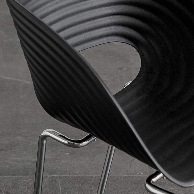 Industrial Style Plastic Dining Armless Chair Open Back Dining Side Chair for Home Use Clearhalo ' kitchen&dining_furn' 'Dining Chairs' 'Dining Tables & Seating' 'dining_chair' 'furn' 'furn_dining_chair' 'Furniture' 'furniture_dining_chair' 'Kitchen & Dining Furniture' 'kitchen' 3837618