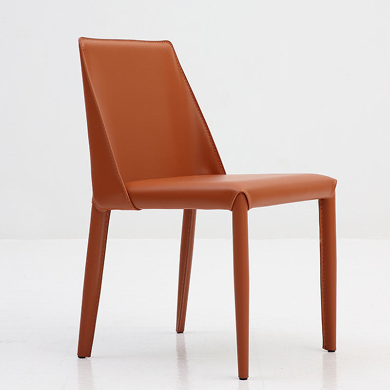 Industrial Home Side Chair Solid Back Metal Upholstered Dining Room Chair (Set of 2) Clearhalo ' kitchen&dining_furn' 'Dining Chairs' 'Dining Tables & Seating' 'dining_chair' 'furn' 'furn_dining_chair' 'Furniture' 'furniture_dining_chair' 'Kitchen & Dining Furniture' 'kitchen' 3837629