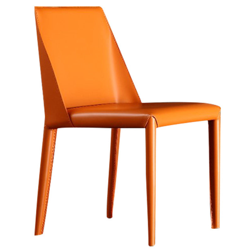 Industrial Home Side Chair Solid Back Metal Upholstered Dining Room Chair (Set of 2) Clearhalo ' kitchen&dining_furn' 'Dining Chairs' 'Dining Tables & Seating' 'dining_chair' 'furn' 'furn_dining_chair' 'Furniture' 'furniture_dining_chair' 'Kitchen & Dining Furniture' 'kitchen' 3837632