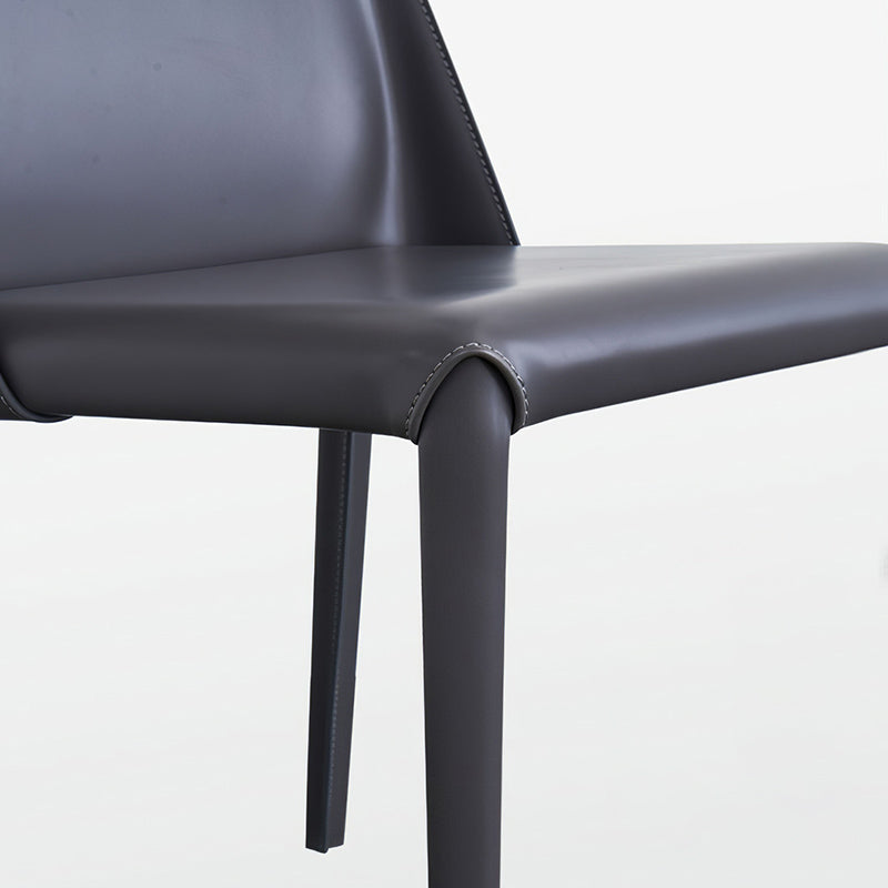 Industrial Home Side Chair Solid Back Metal Upholstered Dining Room Chair (Set of 2) Clearhalo ' kitchen&dining_furn' 'Dining Chairs' 'Dining Tables & Seating' 'dining_chair' 'furn' 'furn_dining_chair' 'Furniture' 'furniture_dining_chair' 'Kitchen & Dining Furniture' 'kitchen' 3837636