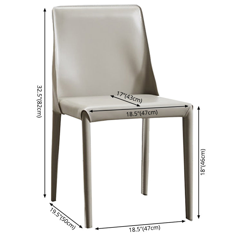 Industrial Home Side Chair Solid Back Metal Upholstered Dining Room Chair (Set of 2) Clearhalo ' kitchen&dining_furn' 'Dining Chairs' 'Dining Tables & Seating' 'dining_chair' 'furn' 'furn_dining_chair' 'Furniture' 'furniture_dining_chair' 'Kitchen & Dining Furniture' 'kitchen' 3837638