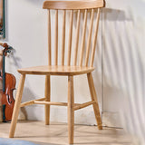Contemporary Rubberwood Windsor Back Side Chair Natural Wood Dining Chair (Set of 2) Clearhalo ' kitchen&dining_furn' 'Dining Chairs' 'Dining Tables & Seating' 'dining_chair' 'furn' 'furn_dining_chair' 'Furniture' 'furniture_dining_chair' 'Kitchen & Dining Furniture' 'kitchen' 3837643