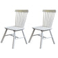 Contemporary Rubberwood Windsor Back Side Chair Natural Wood Dining Chair (Set of 2) White Clearhalo ' kitchen&dining_furn' 'Dining Chairs' 'Dining Tables & Seating' 'dining_chair' 'furn' 'furn_dining_chair' 'Furniture' 'furniture_dining_chair' 'Kitchen & Dining Furniture' 'kitchen' 3837649