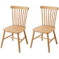 Contemporary Rubberwood Windsor Back Side Chair Natural Wood Dining Chair (Set of 2) Natural Wood Clearhalo ' kitchen&dining_furn' 'Dining Chairs' 'Dining Tables & Seating' 'dining_chair' 'furn' 'furn_dining_chair' 'Furniture' 'furniture_dining_chair' 'Kitchen & Dining Furniture' 'kitchen' 3837651