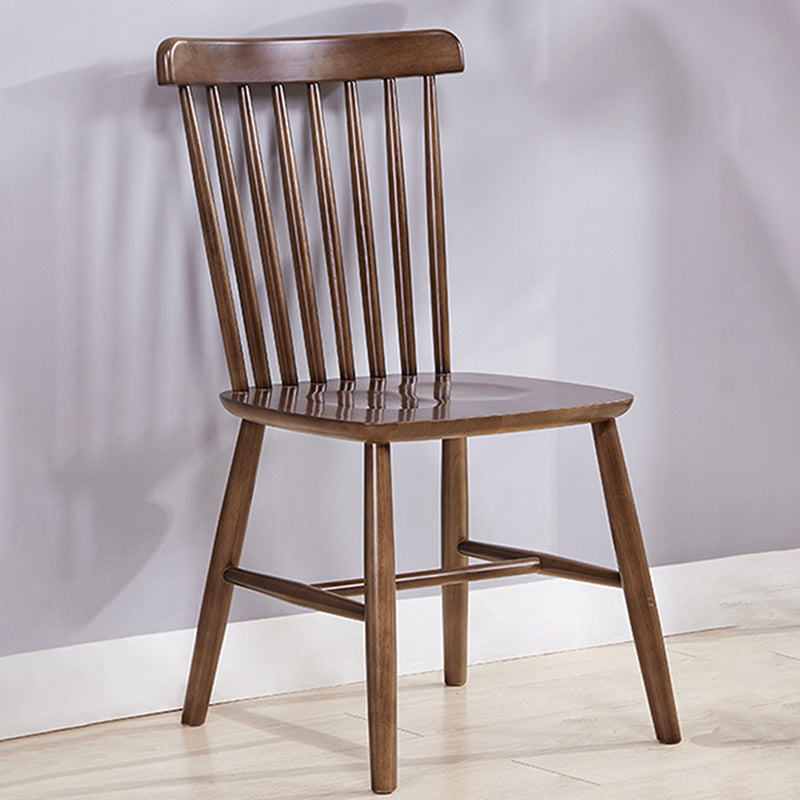 Contemporary Rubberwood Windsor Back Side Chair Natural Wood Dining Chair (Set of 2) Clearhalo ' kitchen&dining_furn' 'Dining Chairs' 'Dining Tables & Seating' 'dining_chair' 'furn' 'furn_dining_chair' 'Furniture' 'furniture_dining_chair' 'Kitchen & Dining Furniture' 'kitchen' 3837652