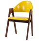 Scandinavian Milk Tea Shop Upholstered Arm Chair Matte Finish Open Dining Chair Fluorescent Yellow 1 Piece Walnut Clearhalo ' kitchen&dining_furn' 'Dining Chairs' 'Dining Tables & Seating' 'dining_chair' 'furn' 'furn_dining_chair' 'Furniture' 'furniture_dining_chair' 'Kitchen & Dining Furniture' 'kitchen' 3837691