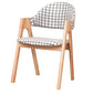 Scandinavian Milk Tea Shop Upholstered Arm Chair Matte Finish Open Dining Chair Black White 1 Piece Natural Wood Clearhalo ' kitchen&dining_furn' 'Dining Chairs' 'Dining Tables & Seating' 'dining_chair' 'furn' 'furn_dining_chair' 'Furniture' 'furniture_dining_chair' 'Kitchen & Dining Furniture' 'kitchen' 3837700