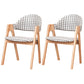 Scandinavian Milk Tea Shop Upholstered Arm Chair Matte Finish Open Dining Chair Black White 2 Piece Set Natural Wood Clearhalo ' kitchen&dining_furn' 'Dining Chairs' 'Dining Tables & Seating' 'dining_chair' 'furn' 'furn_dining_chair' 'Furniture' 'furniture_dining_chair' 'Kitchen & Dining Furniture' 'kitchen' 3837701