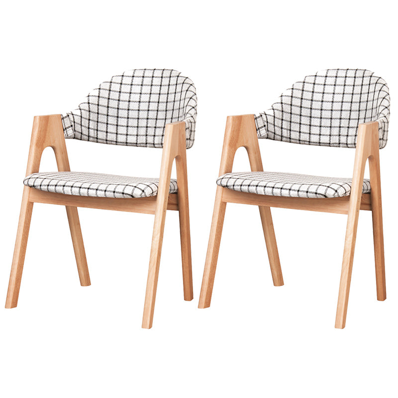 Scandinavian Milk Tea Shop Upholstered Arm Chair Matte Finish Open Dining Chair Black White 2 Piece Set Natural Wood Clearhalo ' kitchen&dining_furn' 'Dining Chairs' 'Dining Tables & Seating' 'dining_chair' 'furn' 'furn_dining_chair' 'Furniture' 'furniture_dining_chair' 'Kitchen & Dining Furniture' 'kitchen' 3837701