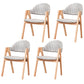 Scandinavian Milk Tea Shop Upholstered Arm Chair Matte Finish Open Dining Chair Black White 4 Piece Set Natural Wood Clearhalo ' kitchen&dining_furn' 'Dining Chairs' 'Dining Tables & Seating' 'dining_chair' 'furn' 'furn_dining_chair' 'Furniture' 'furniture_dining_chair' 'Kitchen & Dining Furniture' 'kitchen' 3837702