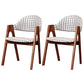 Scandinavian Milk Tea Shop Upholstered Arm Chair Matte Finish Open Dining Chair Black White 2 Piece Set Walnut Clearhalo ' kitchen&dining_furn' 'Dining Chairs' 'Dining Tables & Seating' 'dining_chair' 'furn' 'furn_dining_chair' 'Furniture' 'furniture_dining_chair' 'Kitchen & Dining Furniture' 'kitchen' 3837707