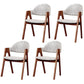 Scandinavian Milk Tea Shop Upholstered Arm Chair Matte Finish Open Dining Chair Black White 4 Piece Set Walnut Clearhalo ' kitchen&dining_furn' 'Dining Chairs' 'Dining Tables & Seating' 'dining_chair' 'furn' 'furn_dining_chair' 'Furniture' 'furniture_dining_chair' 'Kitchen & Dining Furniture' 'kitchen' 3837708