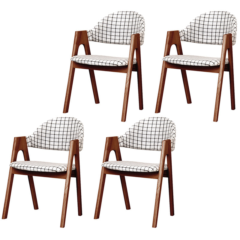Scandinavian Milk Tea Shop Upholstered Arm Chair Matte Finish Open Dining Chair Black White 4 Piece Set Walnut Clearhalo ' kitchen&dining_furn' 'Dining Chairs' 'Dining Tables & Seating' 'dining_chair' 'furn' 'furn_dining_chair' 'Furniture' 'furniture_dining_chair' 'Kitchen & Dining Furniture' 'kitchen' 3837708