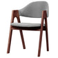 Scandinavian Milk Tea Shop Upholstered Arm Chair Matte Finish Open Dining Chair Light Gray 1 Piece Walnut Clearhalo ' kitchen&dining_furn' 'Dining Chairs' 'Dining Tables & Seating' 'dining_chair' 'furn' 'furn_dining_chair' 'Furniture' 'furniture_dining_chair' 'Kitchen & Dining Furniture' 'kitchen' 3837718