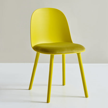 Scandinavian Plastic Armless Dining Chairs Indoor Solid Back Side Chair Yellow 1 Piece Clearhalo ' kitchen&dining_furn' 'Dining Chairs' 'Dining Tables & Seating' 'dining_chair' 'furn' 'furn_dining_chair' 'Furniture' 'furniture_dining_chair' 'Kitchen & Dining Furniture' 'kitchen' 3837733