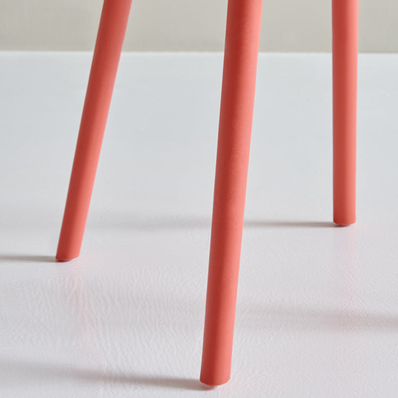 Scandinavian Plastic Armless Dining Chairs Indoor Solid Back Side Chair Clearhalo ' kitchen&dining_furn' 'Dining Chairs' 'Dining Tables & Seating' 'dining_chair' 'furn' 'furn_dining_chair' 'Furniture' 'furniture_dining_chair' 'Kitchen & Dining Furniture' 'kitchen' 3837740