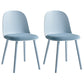 Scandinavian Plastic Armless Dining Chairs Indoor Solid Back Side Chair Light Blue 2 Piece Set Clearhalo ' kitchen&dining_furn' 'Dining Chairs' 'Dining Tables & Seating' 'dining_chair' 'furn' 'furn_dining_chair' 'Furniture' 'furniture_dining_chair' 'Kitchen & Dining Furniture' 'kitchen' 3837753