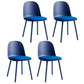 Scandinavian Plastic Armless Dining Chairs Indoor Solid Back Side Chair Dark Blue 4 Piece Set Clearhalo ' kitchen&dining_furn' 'Dining Chairs' 'Dining Tables & Seating' 'dining_chair' 'furn' 'furn_dining_chair' 'Furniture' 'furniture_dining_chair' 'Kitchen & Dining Furniture' 'kitchen' 3837757