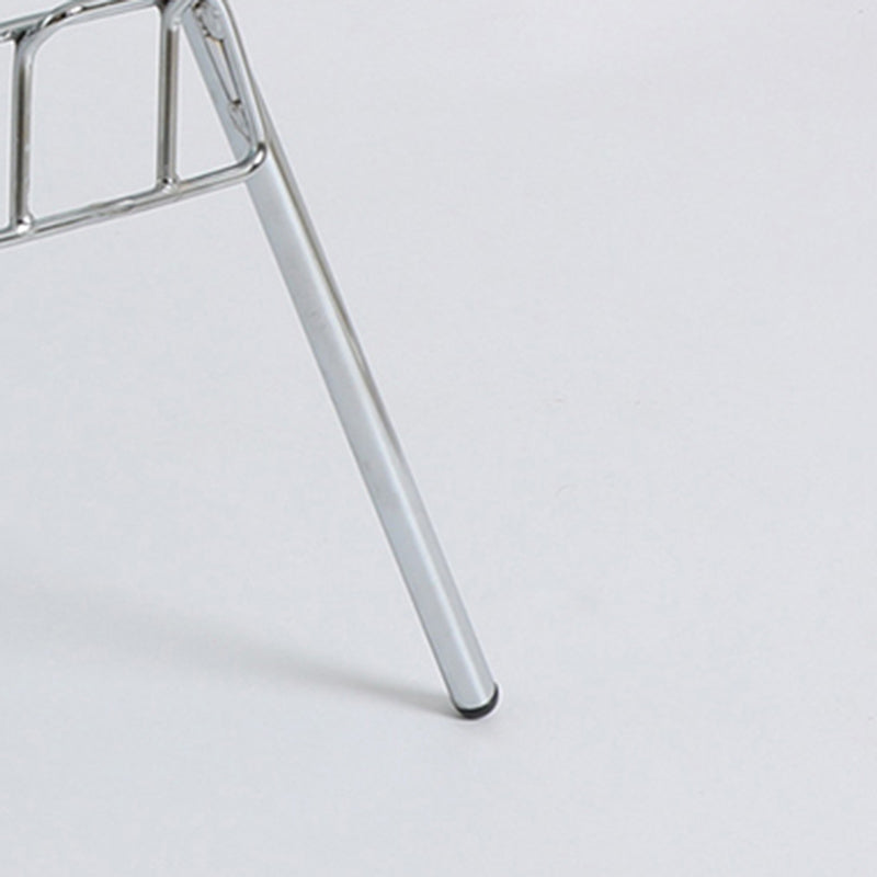 Stackable Armless Dining Chairs Solid Back Side Chairs with Metal Legs Clearhalo ' kitchen&dining_furn' 'Dining Chairs' 'Dining Tables & Seating' 'dining_chair' 'Furniture' 'furniture_dining_chair' 'Kitchen & Dining Furniture' 'kitchen' 3837773