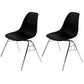 Stackable Armless Dining Chairs Solid Back Side Chairs with Metal Legs Black Set of 2 Clearhalo ' kitchen&dining_furn' 'Dining Chairs' 'Dining Tables & Seating' 'dining_chair' 'Furniture' 'furniture_dining_chair' 'Kitchen & Dining Furniture' 'kitchen' 3837792