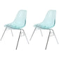 Stackable Armless Dining Chairs Solid Back Side Chairs with Metal Legs Light Blue-Clear Set of 2 Clearhalo ' kitchen&dining_furn' 'Dining Chairs' 'Dining Tables & Seating' 'dining_chair' 'Furniture' 'furniture_dining_chair' 'Kitchen & Dining Furniture' 'kitchen' 3837798