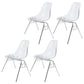 Stackable Armless Dining Chairs Solid Back Side Chairs with Metal Legs Clear Set of 4 Clearhalo ' kitchen&dining_furn' 'Dining Chairs' 'Dining Tables & Seating' 'dining_chair' 'Furniture' 'furniture_dining_chair' 'Kitchen & Dining Furniture' 'kitchen' 3837805