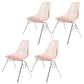 Stackable Armless Dining Chairs Solid Back Side Chairs with Metal Legs Orange Red Set of 4 Clearhalo ' kitchen&dining_furn' 'Dining Chairs' 'Dining Tables & Seating' 'dining_chair' 'Furniture' 'furniture_dining_chair' 'Kitchen & Dining Furniture' 'kitchen' 3837811