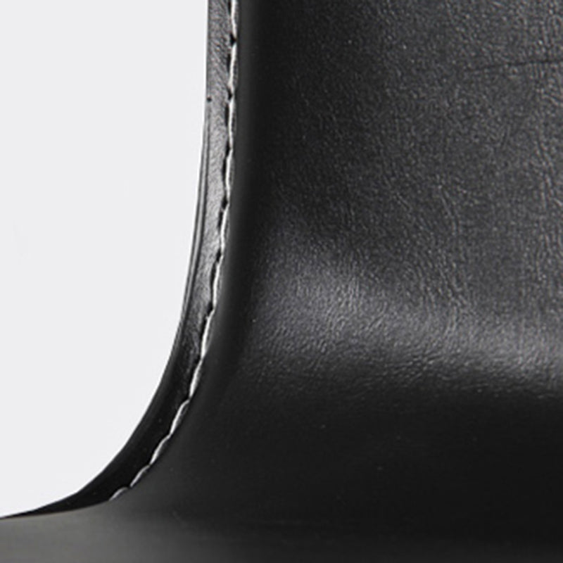 Contemporary Style Leather Dining Chairs Solid Back Armless Side Chair for Home Use (Set of 2) Clearhalo ' kitchen&dining_furn' 'Dining Chairs' 'Dining Tables & Seating' 'dining_chair' 'furn' 'furn_dining_chair' 'Furniture' 'furniture_dining_chair' 'Kitchen & Dining Furniture' 'kitchen' 3837825