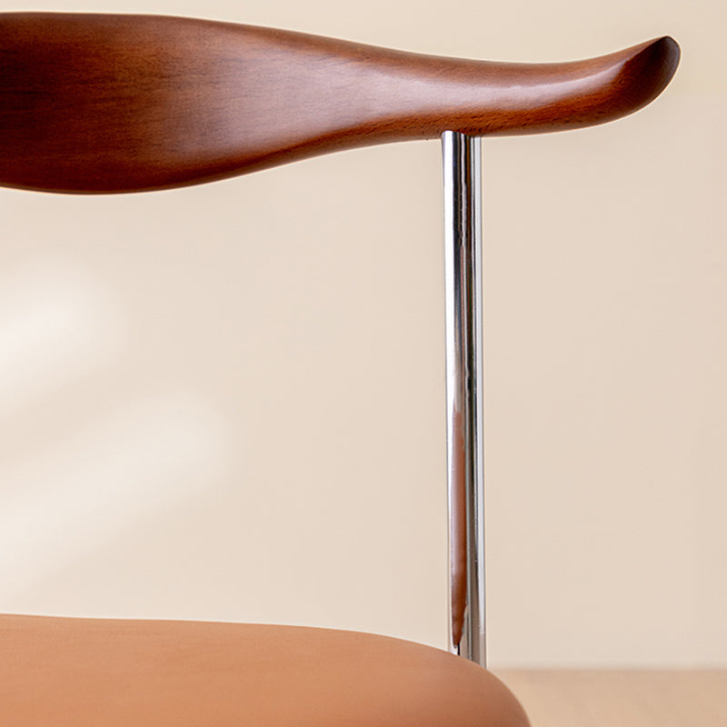 Contemporary Style Upholstered Side Chairs Cow Horn Armless Dining Chairs for Home Clearhalo ' kitchen&dining_furn' 'Dining Chairs' 'Dining Tables & Seating' 'dining_chair' 'furn' 'furn_dining_chair' 'Furniture' 'furniture_dining_chair' 'Kitchen & Dining Furniture' 'kitchen' 3837853