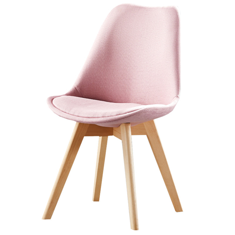 Upholstered Scandinavian Conference Room Side Chair Matte Finish Parsons Dining Chair Light Pink 1 Piece Clearhalo ' kitchen&dining_furn' 'Dining Chairs' 'Dining Tables & Seating' 'dining_chair' 'Furniture' 'furniture_dining_chair' 'Kitchen & Dining Furniture' 'kitchen' 3837872