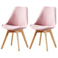 Upholstered Scandinavian Conference Room Side Chair Matte Finish Parsons Dining Chair Light Pink Set of 2 Clearhalo ' kitchen&dining_furn' 'Dining Chairs' 'Dining Tables & Seating' 'dining_chair' 'Furniture' 'furniture_dining_chair' 'Kitchen & Dining Furniture' 'kitchen' 3837874