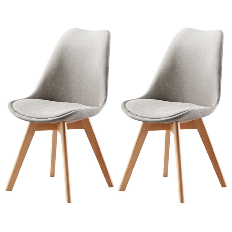 Upholstered Scandinavian Conference Room Side Chair Matte Finish Parsons Dining Chair Light Gray Set of 2 Clearhalo ' kitchen&dining_furn' 'Dining Chairs' 'Dining Tables & Seating' 'dining_chair' 'Furniture' 'furniture_dining_chair' 'Kitchen & Dining Furniture' 'kitchen' 3837881