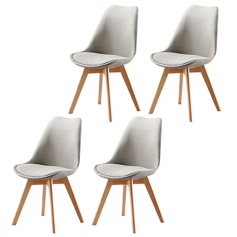 Upholstered Scandinavian Conference Room Side Chair Matte Finish Parsons Dining Chair Light Gray Set of 4 Clearhalo ' kitchen&dining_furn' 'Dining Chairs' 'Dining Tables & Seating' 'dining_chair' 'Furniture' 'furniture_dining_chair' 'Kitchen & Dining Furniture' 'kitchen' 3837883