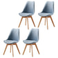 Upholstered Scandinavian Conference Room Side Chair Matte Finish Parsons Dining Chair Light Blue Set of 4 Clearhalo ' kitchen&dining_furn' 'Dining Chairs' 'Dining Tables & Seating' 'dining_chair' 'Furniture' 'furniture_dining_chair' 'Kitchen & Dining Furniture' 'kitchen' 3837886