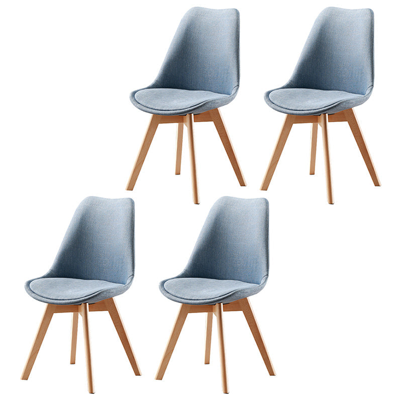 Upholstered Scandinavian Conference Room Side Chair Matte Finish Parsons Dining Chair Light Blue Set of 4 Clearhalo ' kitchen&dining_furn' 'Dining Chairs' 'Dining Tables & Seating' 'dining_chair' 'Furniture' 'furniture_dining_chair' 'Kitchen & Dining Furniture' 'kitchen' 3837886