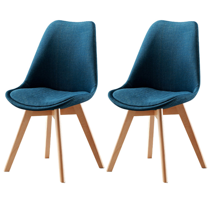 Upholstered Scandinavian Conference Room Side Chair Matte Finish Parsons Dining Chair Dark Blue Set of 2 Clearhalo ' kitchen&dining_furn' 'Dining Chairs' 'Dining Tables & Seating' 'dining_chair' 'Furniture' 'furniture_dining_chair' 'Kitchen & Dining Furniture' 'kitchen' 3837888