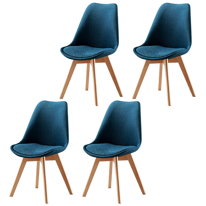 Upholstered Scandinavian Conference Room Side Chair Matte Finish Parsons Dining Chair Dark Blue Set of 4 Clearhalo ' kitchen&dining_furn' 'Dining Chairs' 'Dining Tables & Seating' 'dining_chair' 'Furniture' 'furniture_dining_chair' 'Kitchen & Dining Furniture' 'kitchen' 3837889