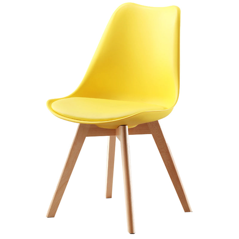 Upholstered Scandinavian Conference Room Side Chair Matte Finish Parsons Dining Chair Yellow 1 Piece Clearhalo ' kitchen&dining_furn' 'Dining Chairs' 'Dining Tables & Seating' 'dining_chair' 'Furniture' 'furniture_dining_chair' 'Kitchen & Dining Furniture' 'kitchen' 3837890