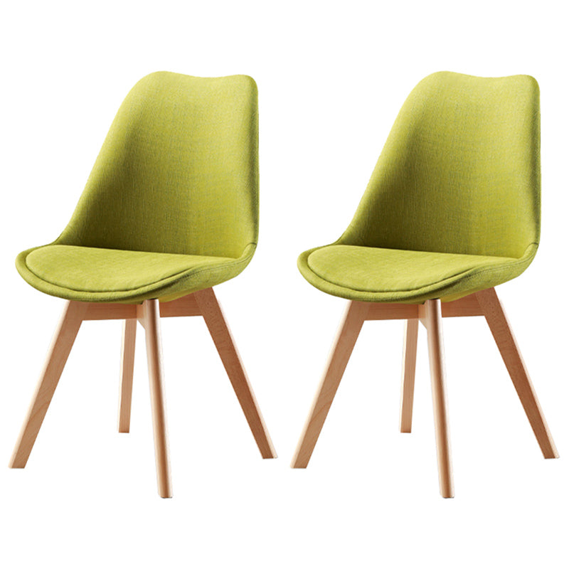 Upholstered Scandinavian Conference Room Side Chair Matte Finish Parsons Dining Chair Pea Green Set of 2 Clearhalo ' kitchen&dining_furn' 'Dining Chairs' 'Dining Tables & Seating' 'dining_chair' 'Furniture' 'furniture_dining_chair' 'Kitchen & Dining Furniture' 'kitchen' 3837897