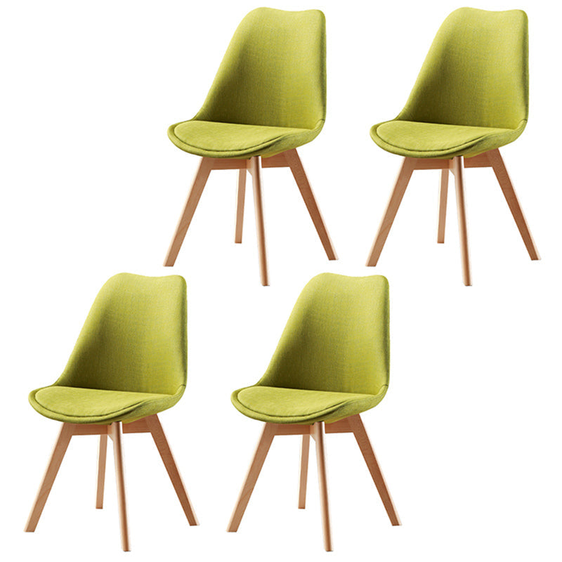 Upholstered Scandinavian Conference Room Side Chair Matte Finish Parsons Dining Chair Pea Green Set of 4 Clearhalo ' kitchen&dining_furn' 'Dining Chairs' 'Dining Tables & Seating' 'dining_chair' 'Furniture' 'furniture_dining_chair' 'Kitchen & Dining Furniture' 'kitchen' 3837898