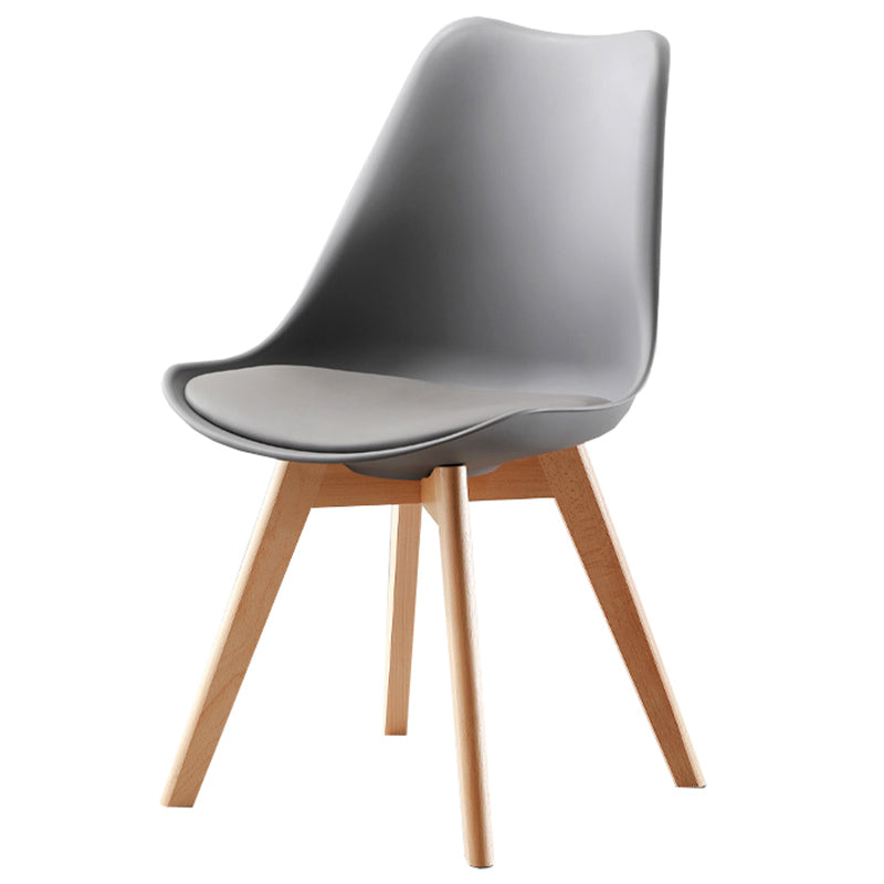Upholstered Scandinavian Conference Room Side Chair Matte Finish Parsons Dining Chair Grey 1 Piece Clearhalo ' kitchen&dining_furn' 'Dining Chairs' 'Dining Tables & Seating' 'dining_chair' 'Furniture' 'furniture_dining_chair' 'Kitchen & Dining Furniture' 'kitchen' 3837899