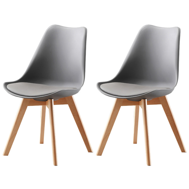 Upholstered Scandinavian Conference Room Side Chair Matte Finish Parsons Dining Chair Grey Set of 2 Clearhalo ' kitchen&dining_furn' 'Dining Chairs' 'Dining Tables & Seating' 'dining_chair' 'Furniture' 'furniture_dining_chair' 'Kitchen & Dining Furniture' 'kitchen' 3837900