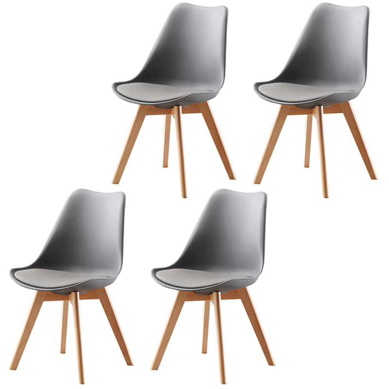 Upholstered Scandinavian Conference Room Side Chair Matte Finish Parsons Dining Chair Grey Set of 4 Clearhalo ' kitchen&dining_furn' 'Dining Chairs' 'Dining Tables & Seating' 'dining_chair' 'Furniture' 'furniture_dining_chair' 'Kitchen & Dining Furniture' 'kitchen' 3837901