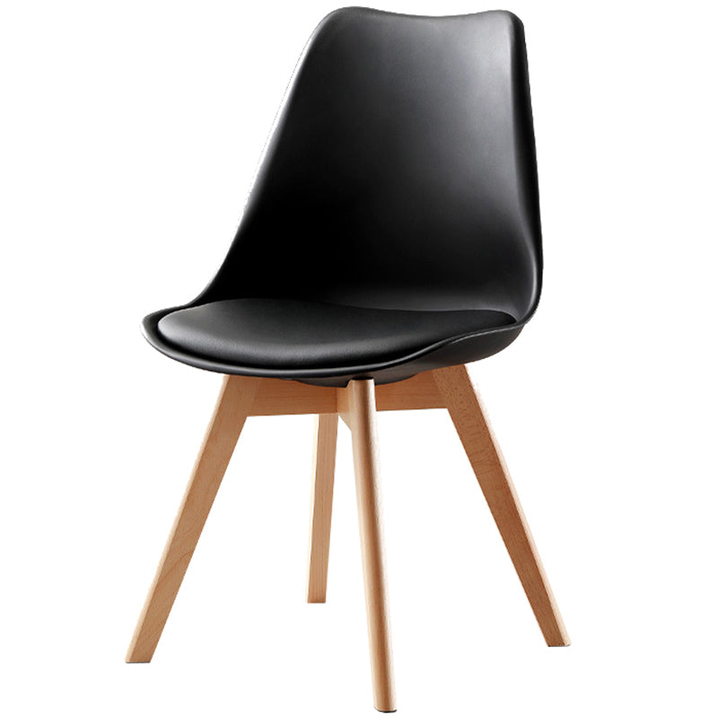 Upholstered Scandinavian Conference Room Side Chair Matte Finish Parsons Dining Chair Black 1 Piece Clearhalo ' kitchen&dining_furn' 'Dining Chairs' 'Dining Tables & Seating' 'dining_chair' 'Furniture' 'furniture_dining_chair' 'Kitchen & Dining Furniture' 'kitchen' 3837902