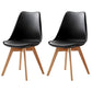 Upholstered Scandinavian Conference Room Side Chair Matte Finish Parsons Dining Chair Black Set of 2 Clearhalo ' kitchen&dining_furn' 'Dining Chairs' 'Dining Tables & Seating' 'dining_chair' 'Furniture' 'furniture_dining_chair' 'Kitchen & Dining Furniture' 'kitchen' 3837903