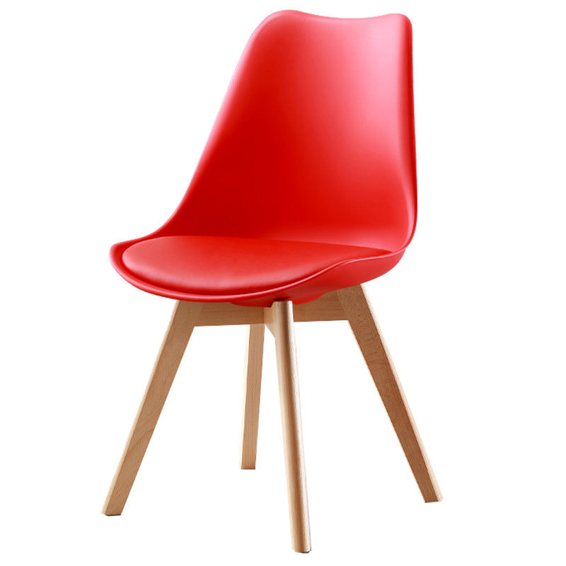 Upholstered Scandinavian Conference Room Side Chair Matte Finish Parsons Dining Chair Red 1 Piece Clearhalo ' kitchen&dining_furn' 'Dining Chairs' 'Dining Tables & Seating' 'dining_chair' 'Furniture' 'furniture_dining_chair' 'Kitchen & Dining Furniture' 'kitchen' 3837905