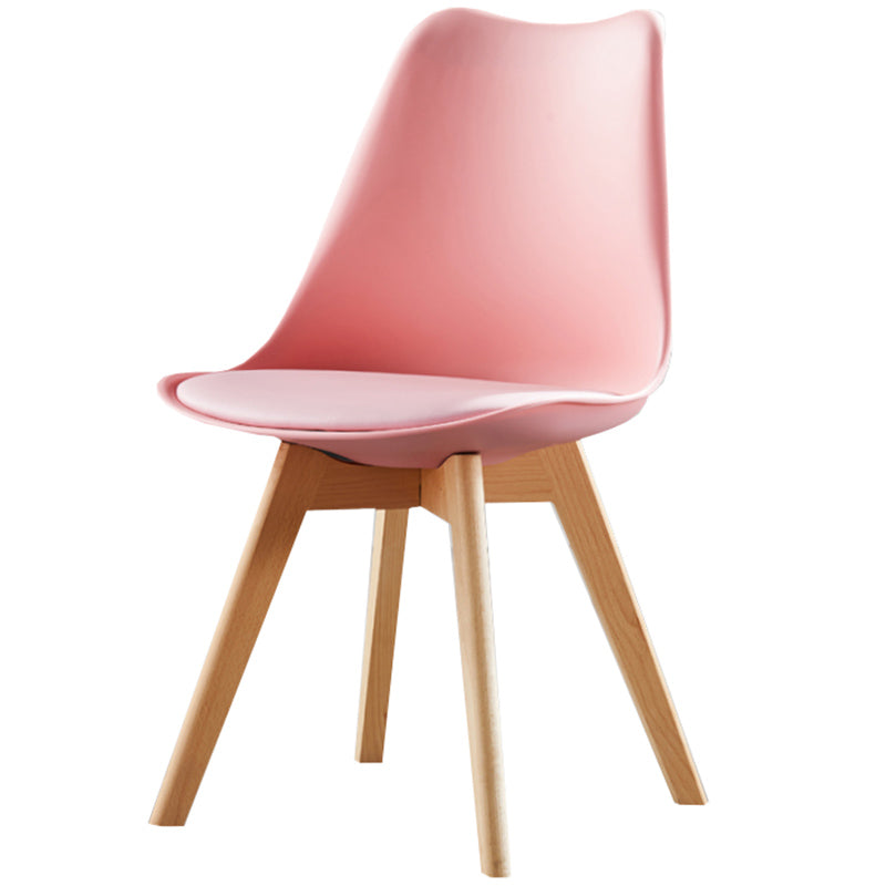 Upholstered Scandinavian Conference Room Side Chair Matte Finish Parsons Dining Chair Pink 1 Piece Clearhalo ' kitchen&dining_furn' 'Dining Chairs' 'Dining Tables & Seating' 'dining_chair' 'Furniture' 'furniture_dining_chair' 'Kitchen & Dining Furniture' 'kitchen' 3837908