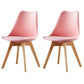 Upholstered Scandinavian Conference Room Side Chair Matte Finish Parsons Dining Chair Pink Set of 2 Clearhalo ' kitchen&dining_furn' 'Dining Chairs' 'Dining Tables & Seating' 'dining_chair' 'Furniture' 'furniture_dining_chair' 'Kitchen & Dining Furniture' 'kitchen' 3837909